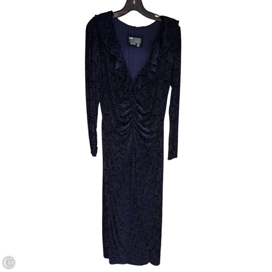 Dress Party Long By Anthropologie In Navy, Size: L