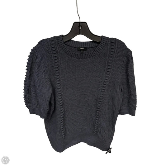 Sweater Short Sleeve By Express In Grey, Size: L