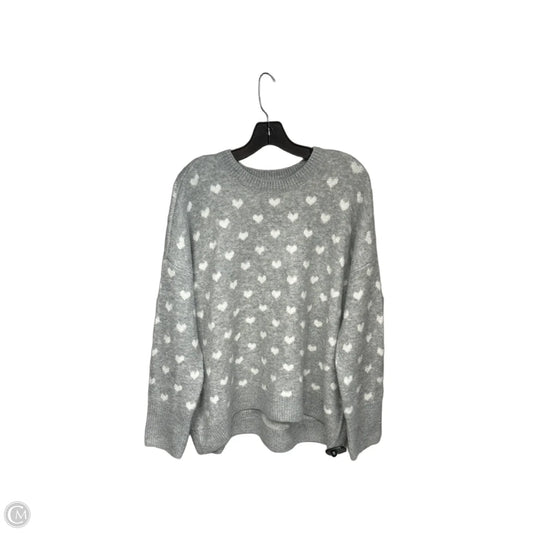 Sweater By Vince Camuto In Grey & White, Size: L