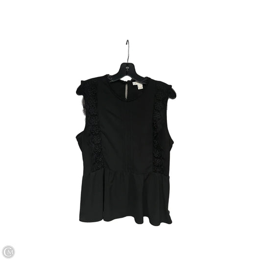Top Sleeveless By Monteau In Black, Size: Xl