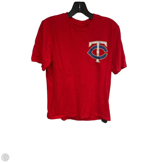Athletic Top Short Sleeve By Majestic In Red, Size: Xl