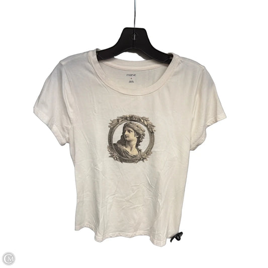 Top Short Sleeve By Maeve In Cream, Size: M