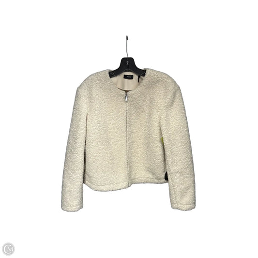 Jacket Faux Fur & Sherpa By Theory In Cream, Size: M