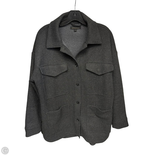 Coat Peacoat By Banana Republic In Grey, Size: Xs
