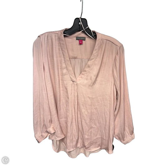 Top Long Sleeve By Vince Camuto In Pink, Size: L