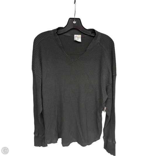 Top Long Sleeve By Offline In Grey, Size: M