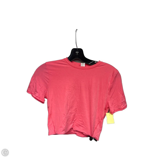 Athletic Top Short Sleeve By Lululemon In Pink, Size: 4