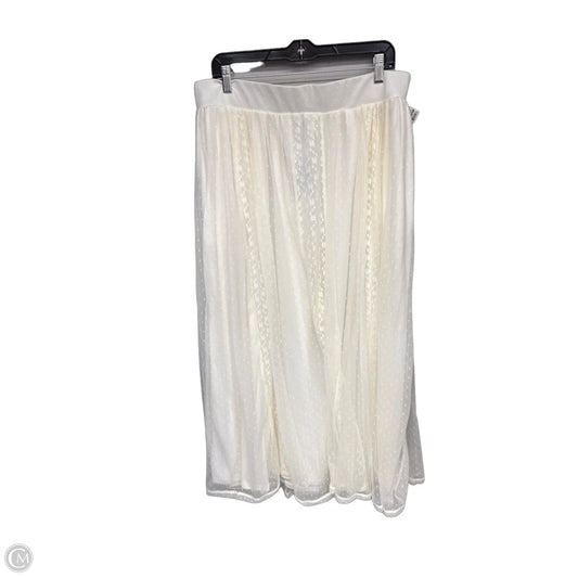 Skirt Maxi By Torrid In Cream, Size: 10