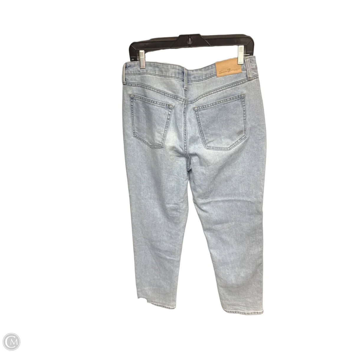 Jeans Straight By Seven 7 In Blue Denim, Size: 8