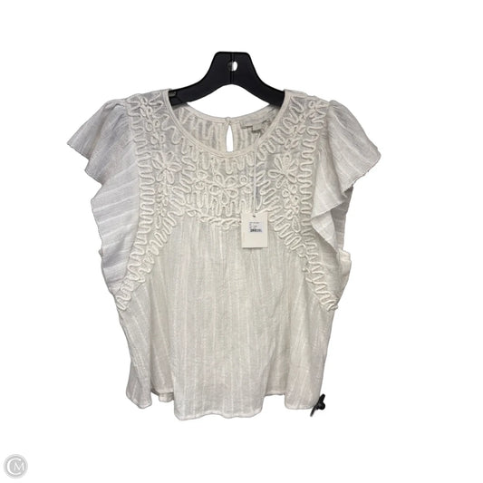Top Sleeveless By Jennifer & Grace In White, Size: L