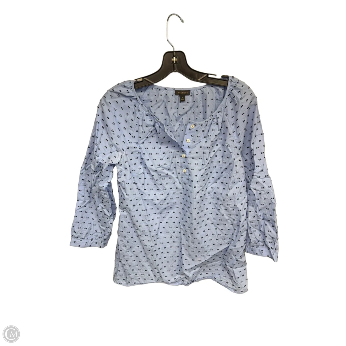 Top 3/4 Sleeve By Talbots In Blue, Size: S
