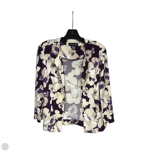 Cardigan By Jessica Howard In Purple & Tan, Size: M