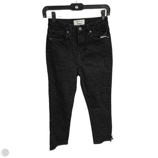 Jeans Straight By Reformation In Black Denim, Size: 2