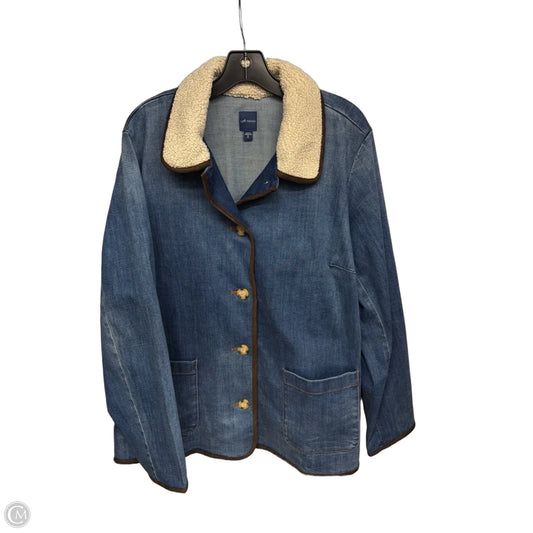 Jacket Denim By J. Jill In Blue Denim, Size: Xl