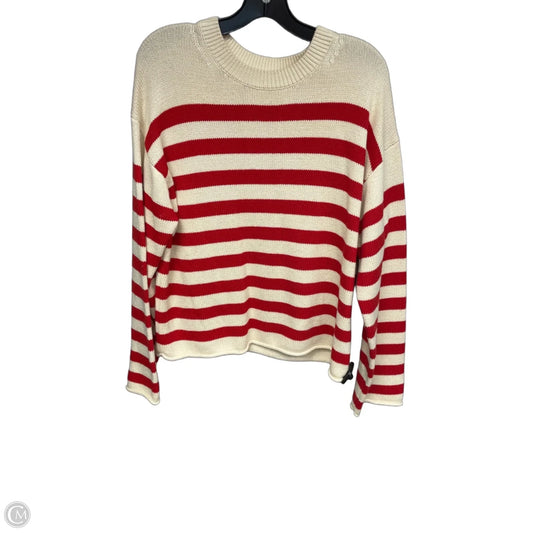 Sweater By Velvet In Cream & Red, Size: L