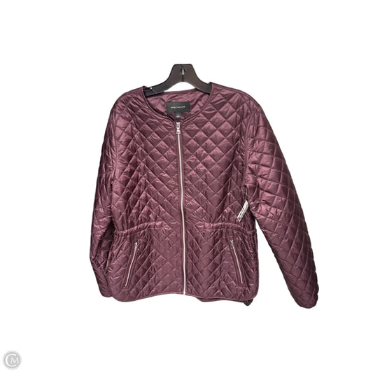 Jacket Puffer & Quilted By Ann Taylor In Purple, Size: L