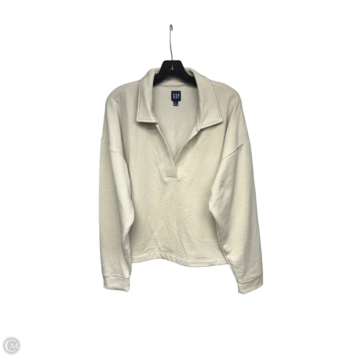 Sweater By Gap In Cream, Size: L