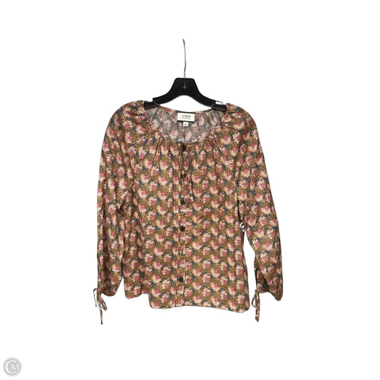 Top Long Sleeve By J. Crew In Floral Print, Size: M