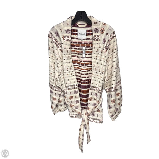 Cardigan By Madewell In Cream & Purple, Size: Xl