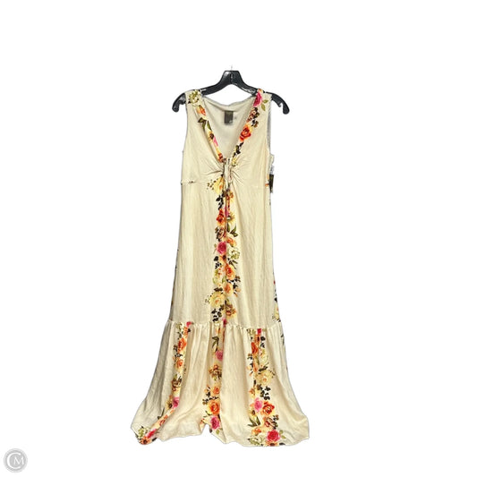 Dress Party Long By Taylor In Cream & Tan, Size: 6