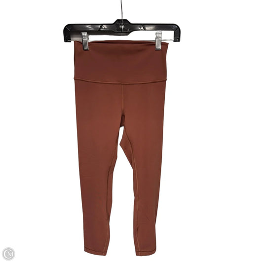 Athletic Leggings By Lululemon In Orange, Size: 4