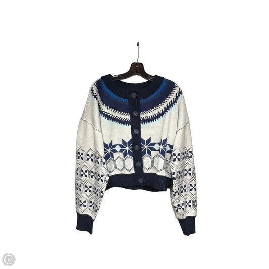 Cardigan By Maeve In Blue & Grey, Size: Xl