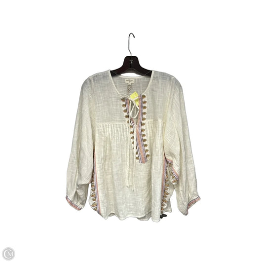 Top Long Sleeve By World Market In Cream