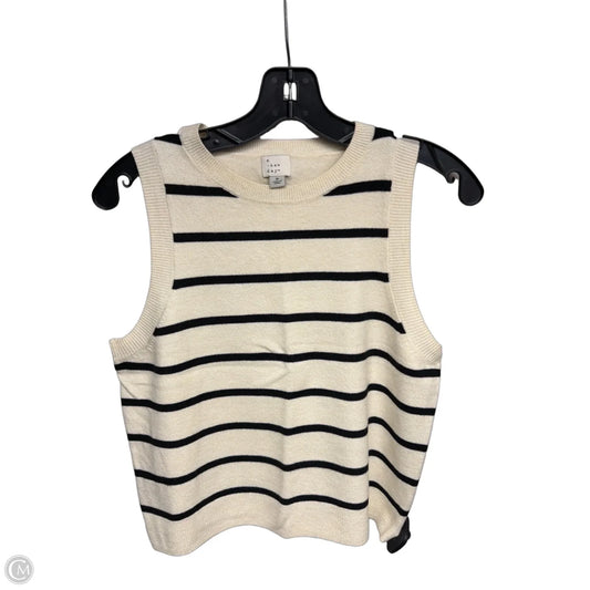 Top Sleeveless By A New Day In Striped Pattern, Size: M