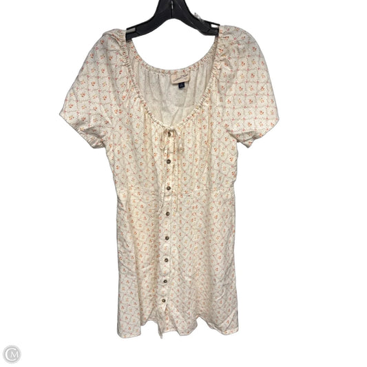 Dress Casual Midi By Universal Thread In White & Yellow, Size: M