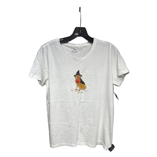 Top Short Sleeve By J. Crew In White, Size: L