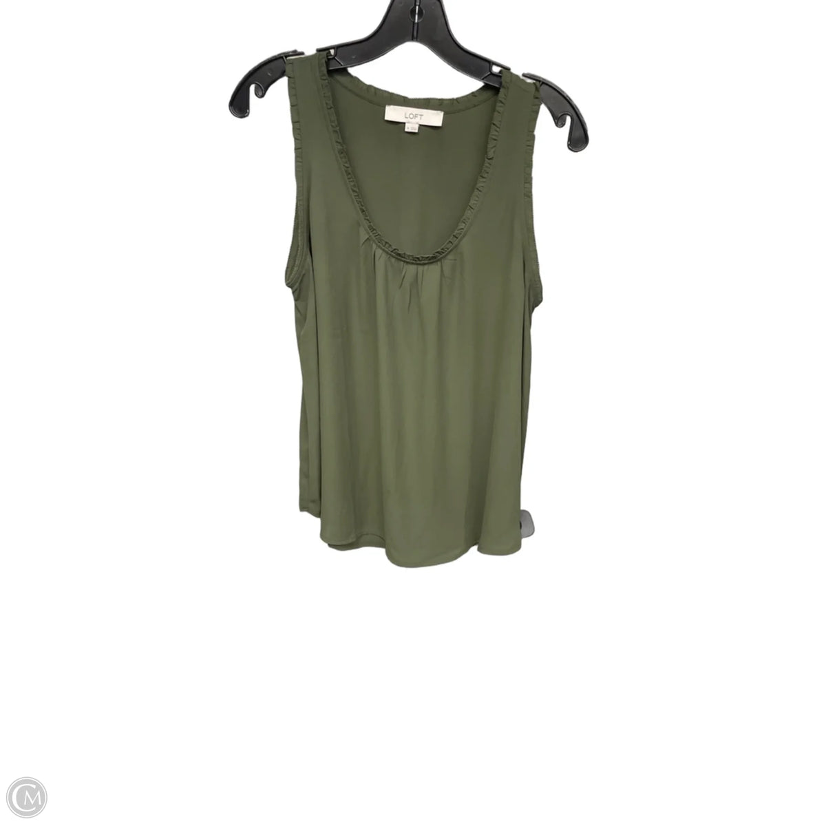 Top Sleeveless By Loft In Green, Size: M