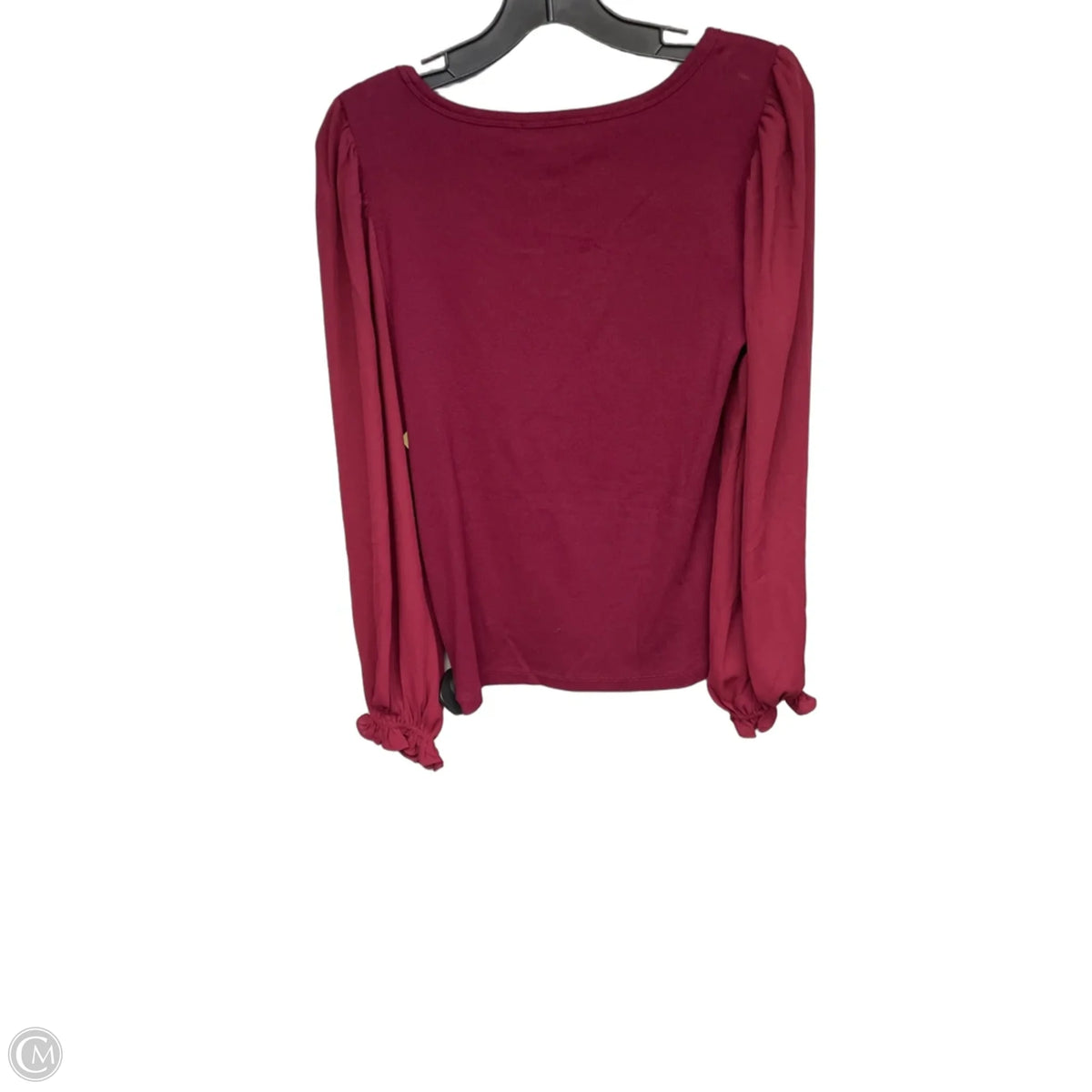 Top Long Sleeve By Loft In Maroon, Size: M