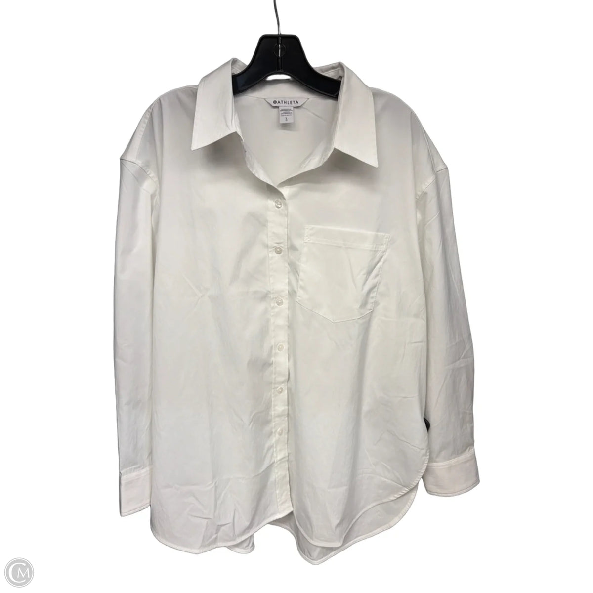 Top Long Sleeve By Athleta In White, Size: L
