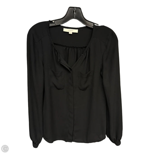 Top Long Sleeve By Loft In Black, Size: Xs