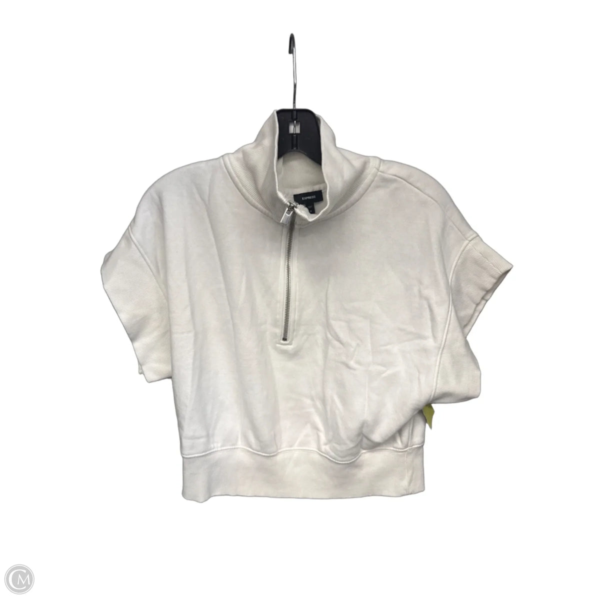 Top Short Sleeve By Express In White, Size: Xs