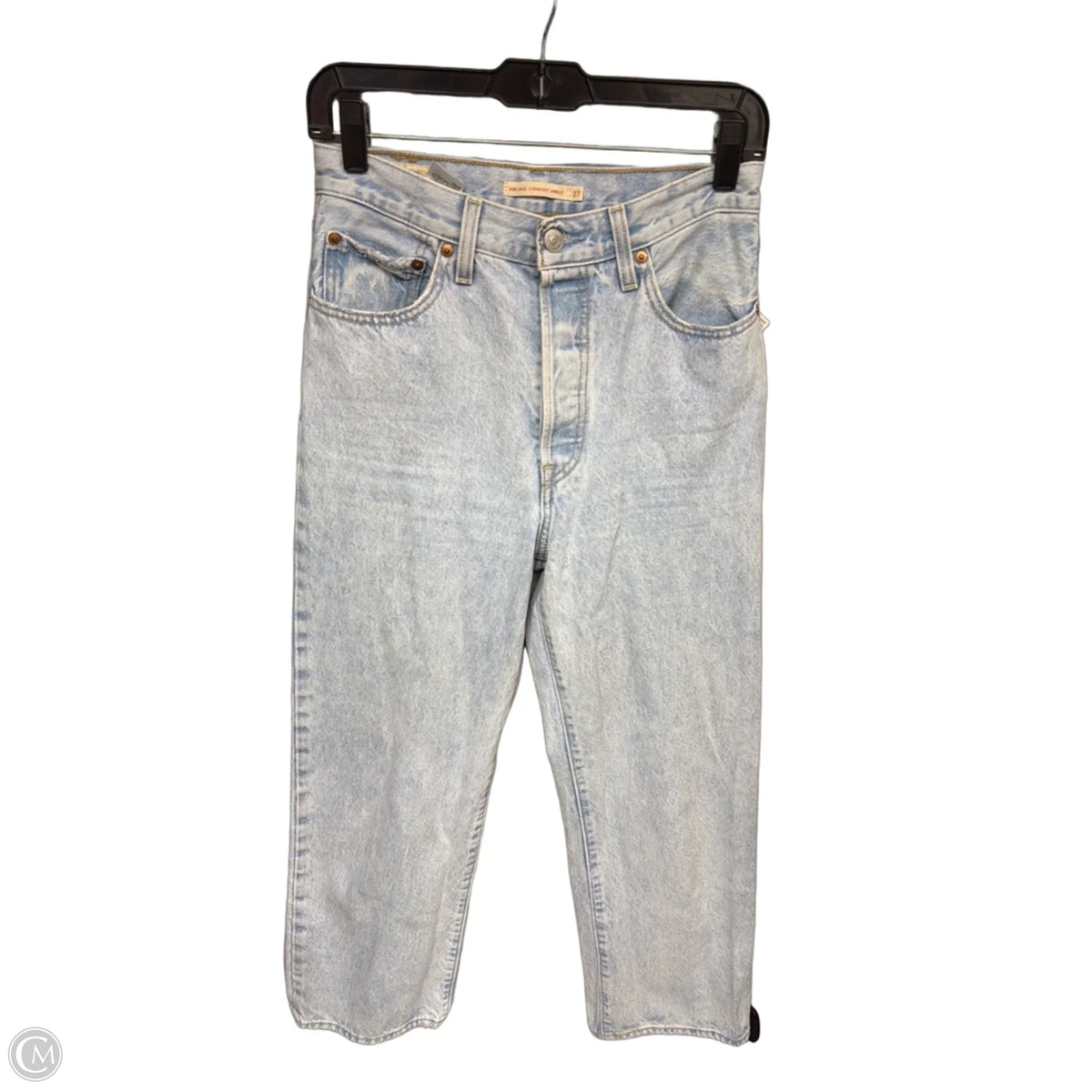 Jeans Straight By Levis In Blue Denim, Size: 4