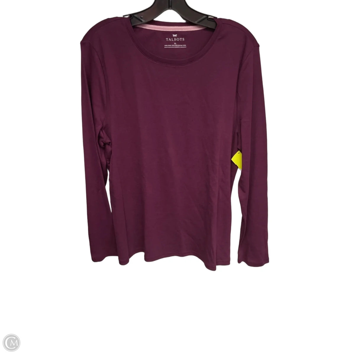 Top Long Sleeve Basic By Talbots In Purple, Size: Xl