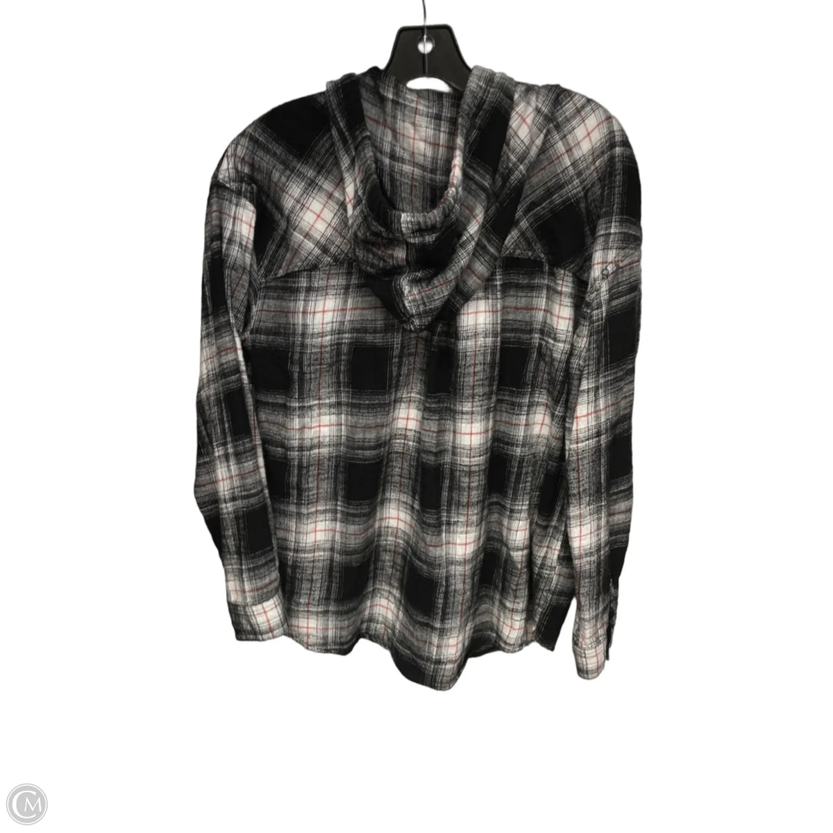 Top Long Sleeve By Maurices In Plaid Pattern, Size: L