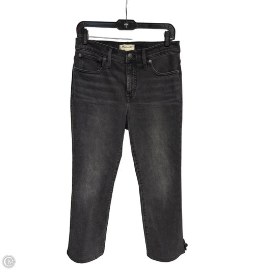 Jeans Straight By Madewell In Black Denim, Size: 8