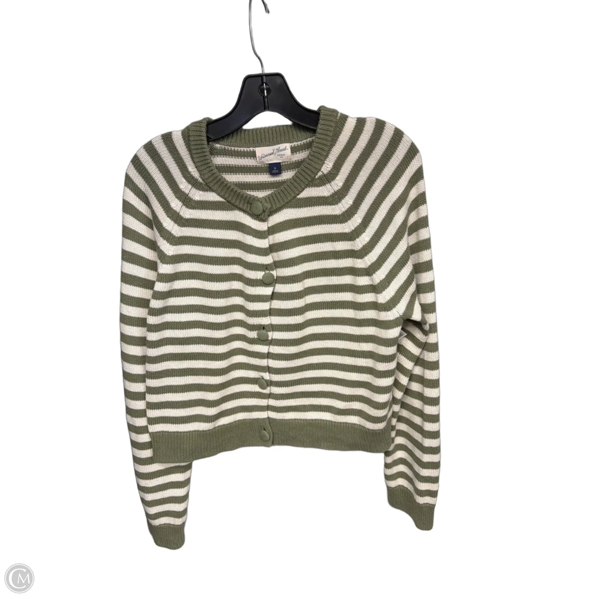 Cardigan By Universal Thread In Green & White, Size: M