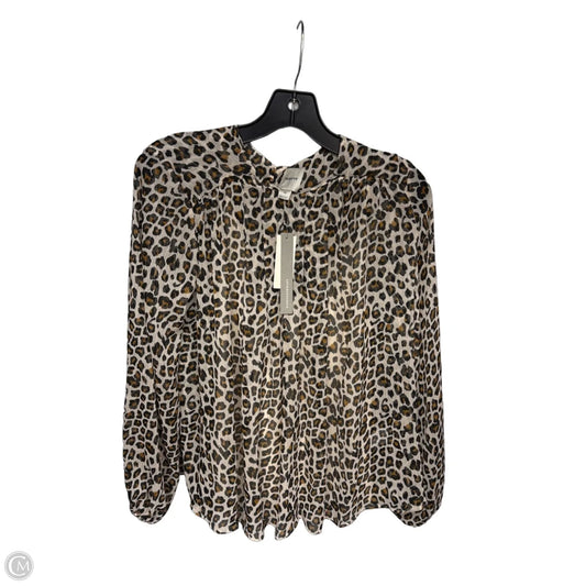 Top Long Sleeve By Maeve In Animal Print, Size: Xs