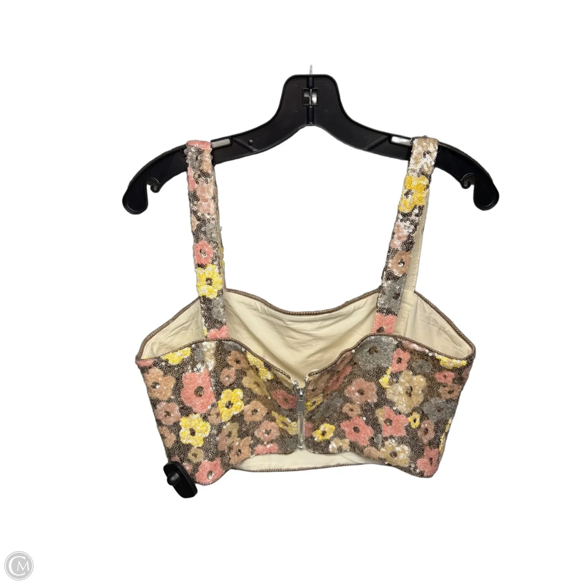 Top Sleeveless By Altard State In Silver & Yellow, Size: L