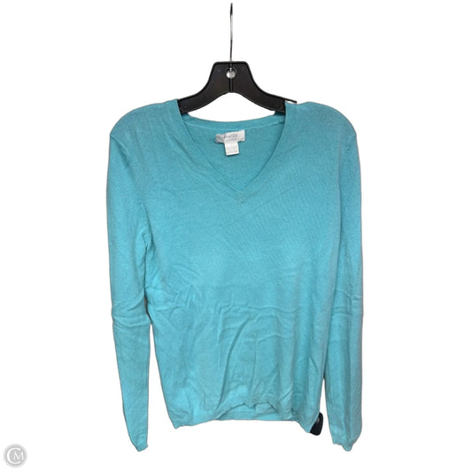 Sweater Cashmere By Clothes Mentor In Aqua, Size: L