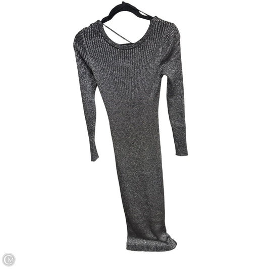 Dress Party Long By Clothes Mentor In Black & Silver, Size: S