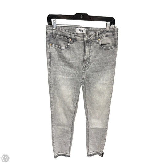 Jeans Skinny By Paige In Grey Denim, Size: 10
