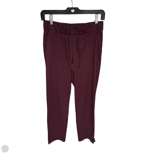Athletic Pants By Lululemon In Maroon, Size: 4