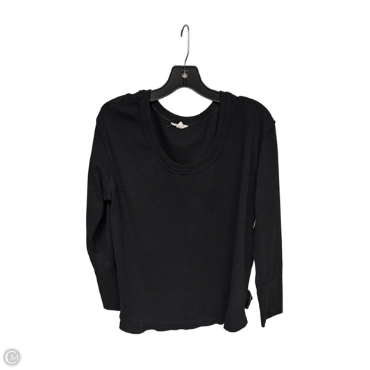Top Long Sleeve By Caslon In Black, Size: L