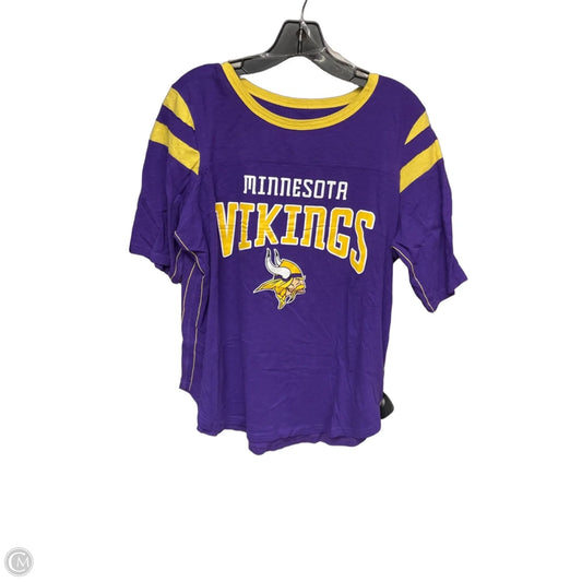 Top Short Sleeve By Nfl In Purple, Size: Xl