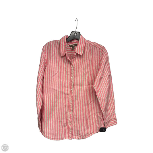 Blouse Long Sleeve By Tommy Bahama In Pink, Size: M