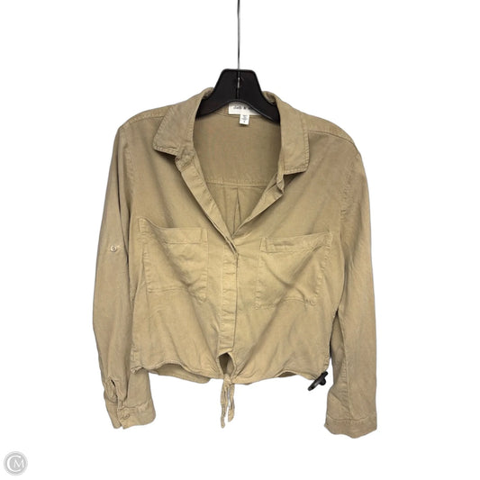 Top Long Sleeve By Cloth & Stone In Beige, Size: S